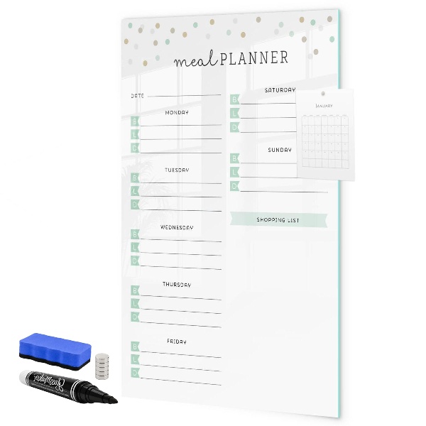 Magnettafel zum schreiben Speiseplan für die ganze Woche