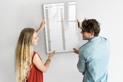 Magnettafel zum schreiben Wochenplan mit Platz für Fotos