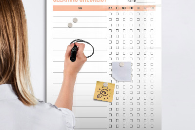 Schreib magnettafel Monatliche Reinigungsliste