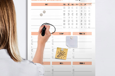 Magnettafel zum schreiben Reinigungs-To-Do-Liste