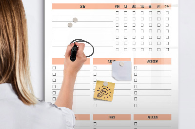 Magnettafel zum schreiben Reinigungs-To-Do-Liste