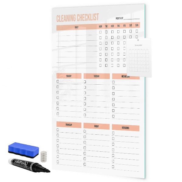 Magnettafel zum schreiben Reinigungs-To-Do-Liste