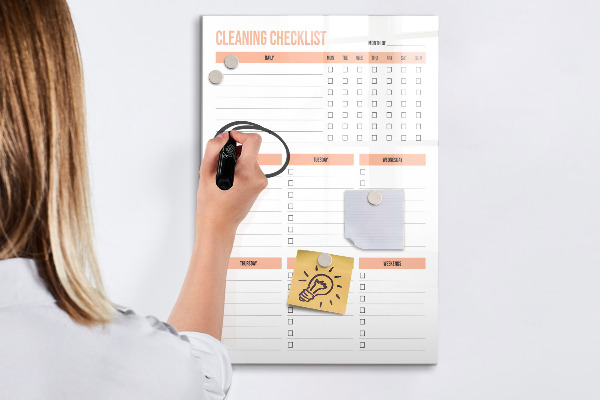 Magnettafel zum schreiben Reinigungs-To-Do-Liste