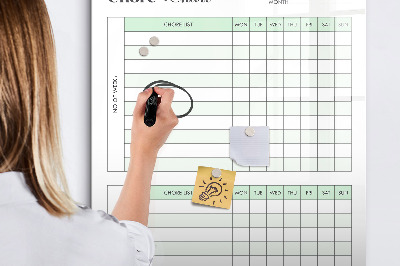 Magnettafel zum schreiben Haushaltsplaner für die Familie