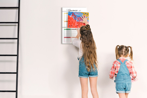 Schreib magnettafel Einkaufsliste mit Platz für Fotos