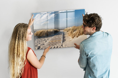 Magnettafel zum schreiben Strand, Erinnerungen und Kreativität in Fotos