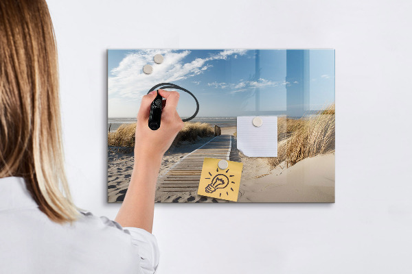 Magnettafel zum schreiben Strand, Erinnerungen und Kreativität in Fotos