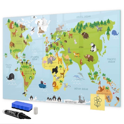 Schreib magnettafel Interaktive Karte mit Fotos und Notizen