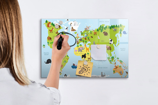 Schreib magnettafel Interaktive Karte mit Fotos und Notizen