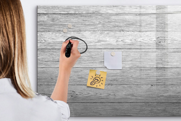Magnettafel zum schreiben Stilvolle Pinnwand für Fotos und Notizen