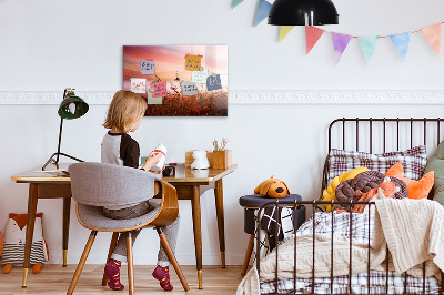Schreib magnettafel Ein kreativer Raum zur Präsentation von Fotos