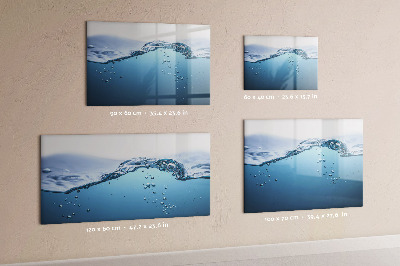 Magnettafel zum schreiben Wasserhintergrund mit Fotos und Accessoires