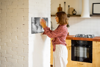 Schreib magnettafel Weltkarte mit persönlichen Fotos