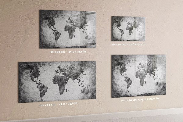 Schreib magnettafel Weltkarte mit persönlichen Fotos