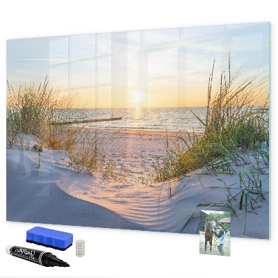 Schreib magnettafel Strand und Erinnerungen in Fotos