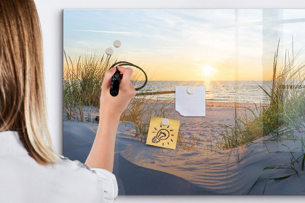 Schreib magnettafel Strand und Erinnerungen in Fotos