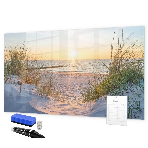 Schreib magnettafel Strand und Erinnerungen in Fotos