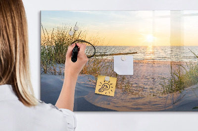 Schreib magnettafel Strand und Erinnerungen in Fotos