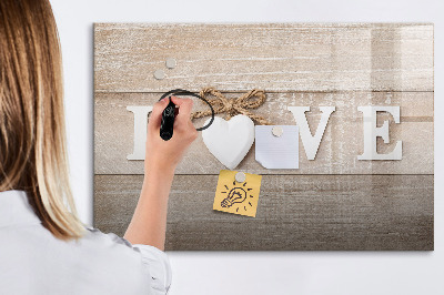 Magnettafel zum schreiben Liebe in Fotos und Erinnerungen