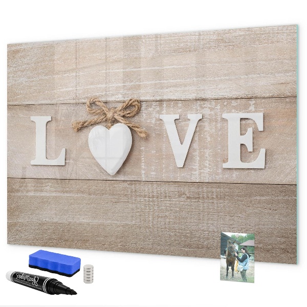 Magnettafel zum schreiben Liebe in Fotos und Erinnerungen
