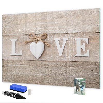Magnettafel zum schreiben Liebe in Fotos und Erinnerungen
