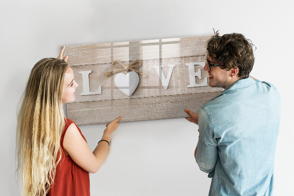 Magnettafel zum schreiben Liebe in Fotos und Erinnerungen