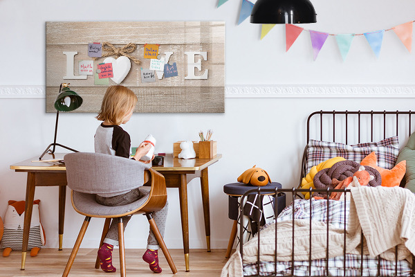 Magnettafel zum schreiben Liebe in Fotos und Erinnerungen
