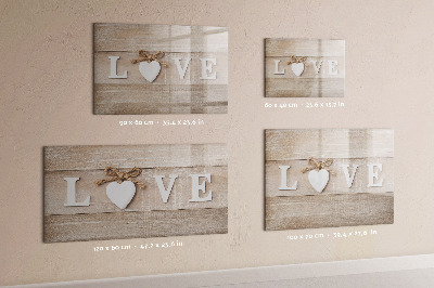 Magnettafel zum schreiben Liebe in Fotos und Erinnerungen
