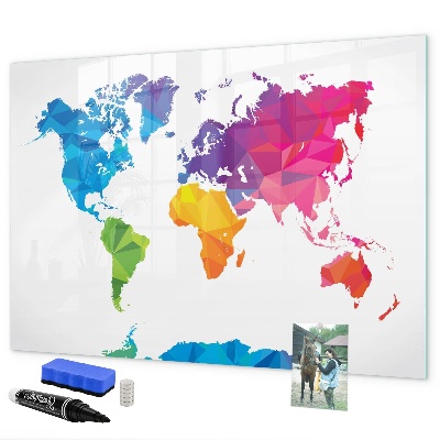 Schreib magnettafel Eine farbenfrohe Karte für Fotos und Notizen