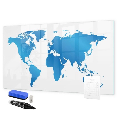 Schreib magnettafel Weltkarte mit Fotostandorten