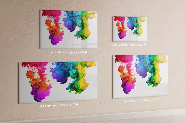 Magnettafel zum schreiben Bunte Wolken mit persönlichen Fotos