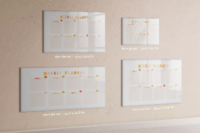 Magnettafel zum schreiben Wochenplaner mit Platz für Fotos