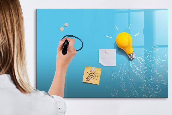 Schreib magnettafel Eine farbenfrohe Tafel zur Präsentation von Fotos