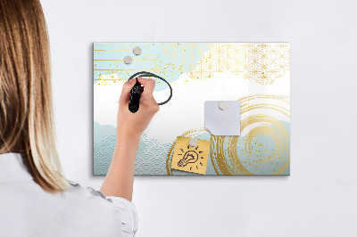 Magnettafel zum schreiben Stilvolle Pinnwand für Fotos und Notizen