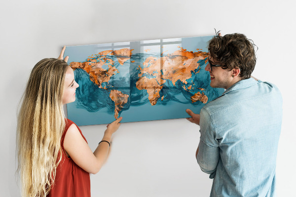 Magnettafel zum schreiben Eine interaktive Welt mit persönlichen Fotos