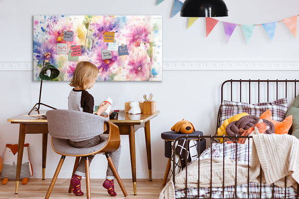 Magnettafel zum schreiben Eine farbenfrohe Tafel für Fotos und Notizen