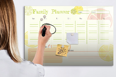 Schreib magnettafel Familienplaner mit Platz für Fotos