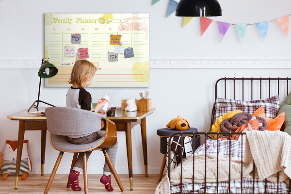 Schreib magnettafel Familienplaner mit Platz für Fotos