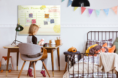 Schreib magnettafel Familienplaner mit Platz für Fotos