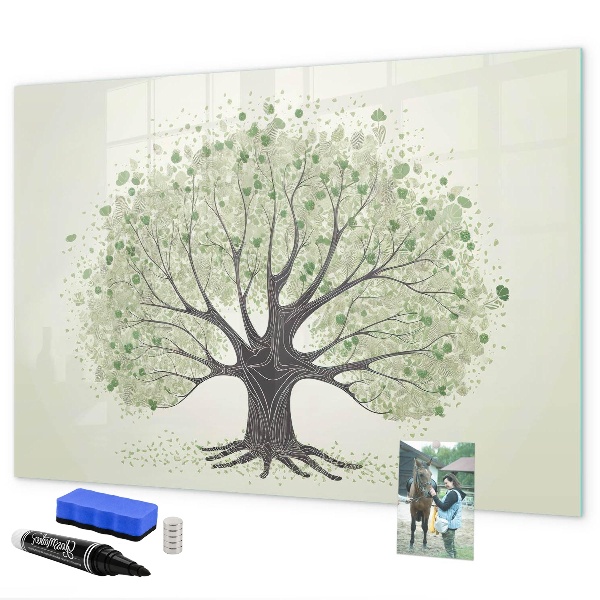 Magnettafel zum schreiben Erinnerungsbaum mit persönlichen Fotos