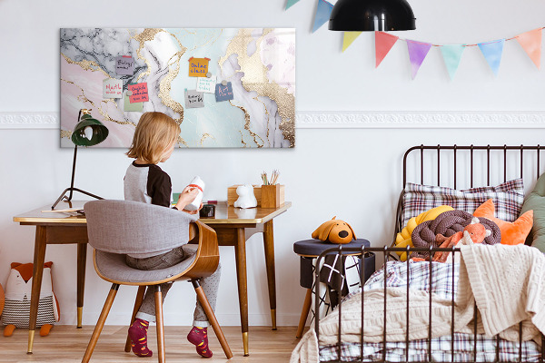 Schreib magnettafel Eine stylische Tafel für Notizen und Fotos