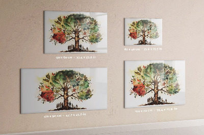 Magnettafel zum schreiben Erinnerungsbaum mit persönlichen Fotos