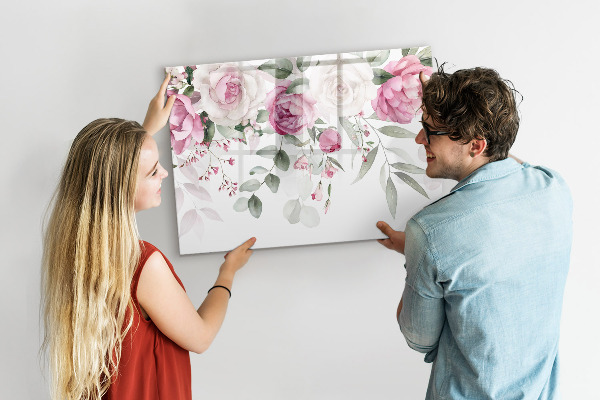 Magnettafel zum schreiben Blumenmuster für Fotos und Notizen