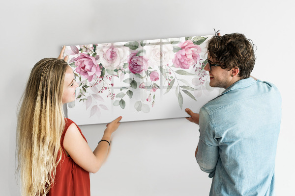 Magnettafel zum schreiben Blumenmuster für Fotos und Notizen