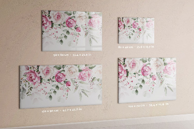 Magnettafel zum schreiben Blumenmuster für Fotos und Notizen