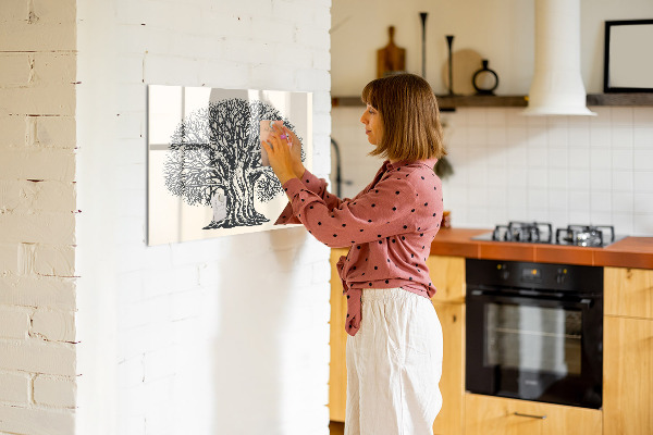 Schreib magnettafel Ein Erinnerungsbaum mit Platz für Fotos