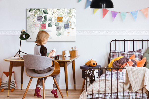 Schreib magnettafel Stilvolle Pinnwand für Fotos und Notizen