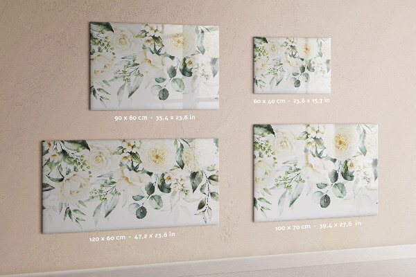 Magnettafel zum schreiben Blumenmotiv mit Platz für Fotos