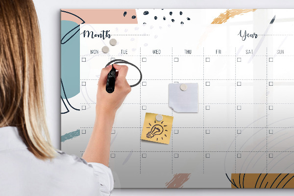 Schreib magnettafel Fotoplaner mit Stift und Radierer