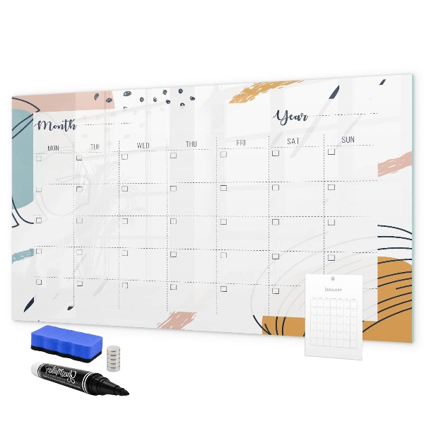Schreib magnettafel Fotoplaner mit Stift und Radierer